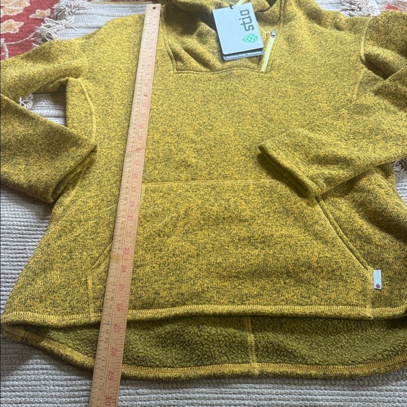 Stio women’s Sweetwater fleece hoodie pullover Amber Resin mustard NEW NWT L - Picture 8 of 16